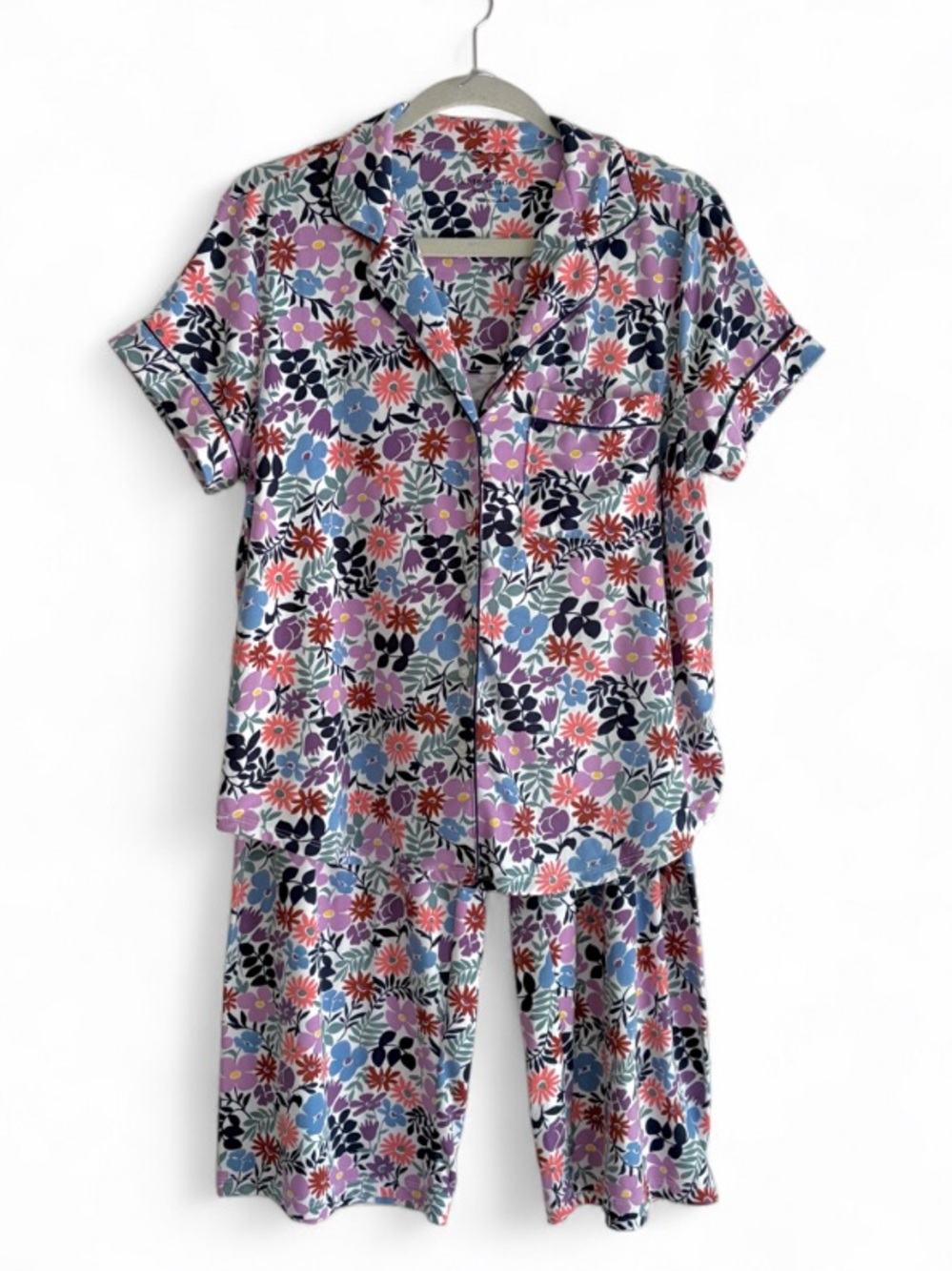 Kate Spade Floral Print Knit Pajama Set Size M